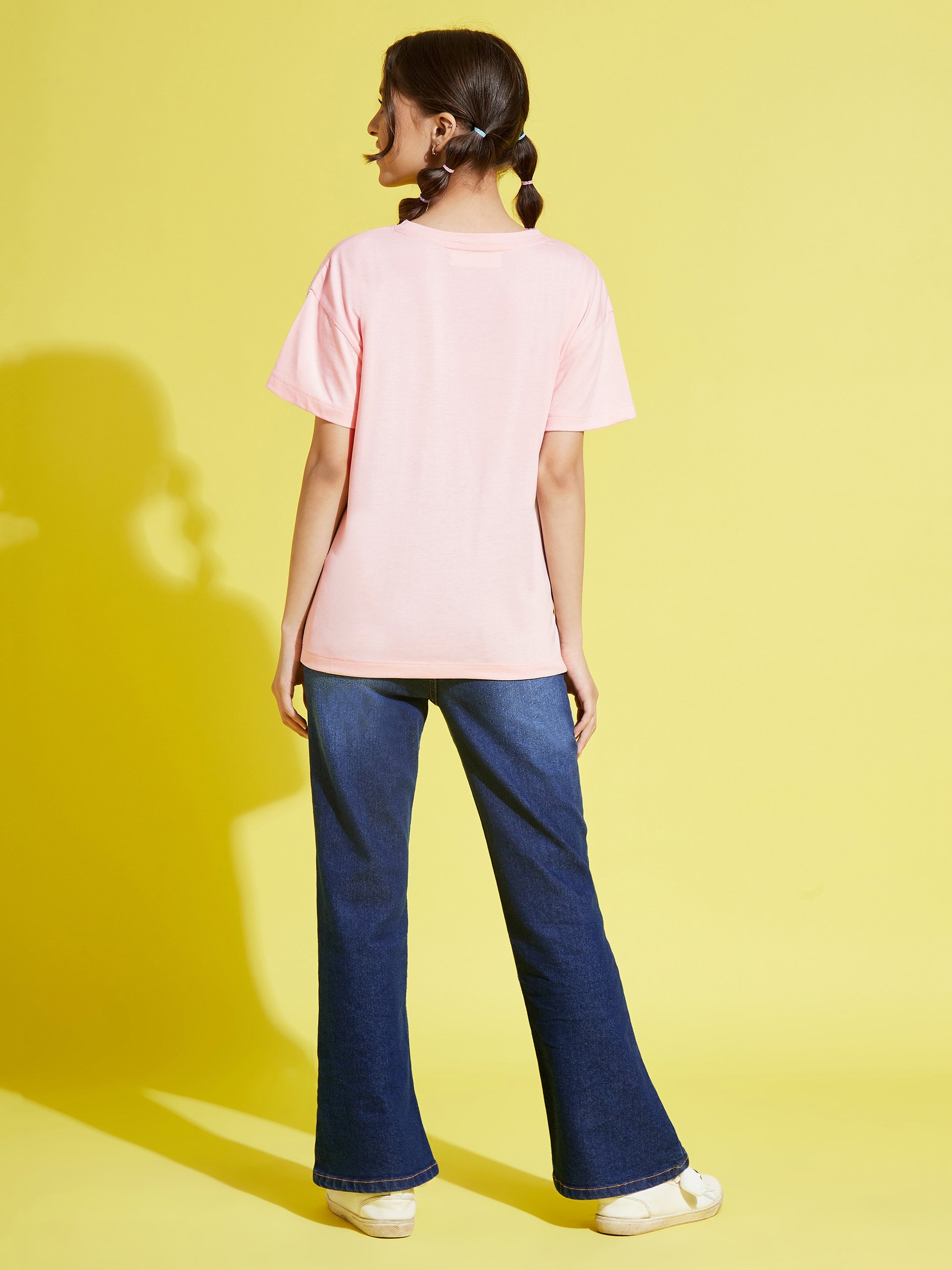 Kids Navy Blue Mid-Rise Flare Jeans