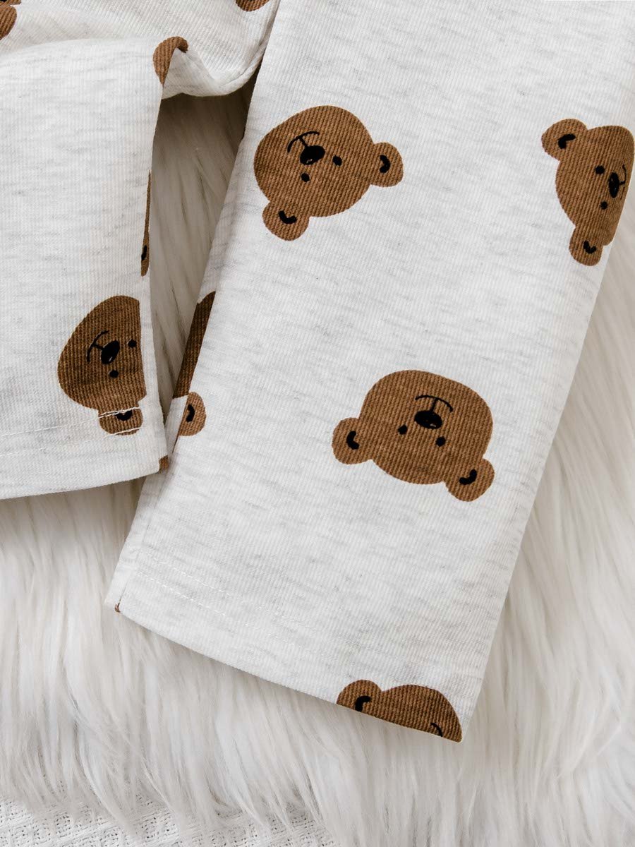 Bear Print Long Sleeve Pyjama Set