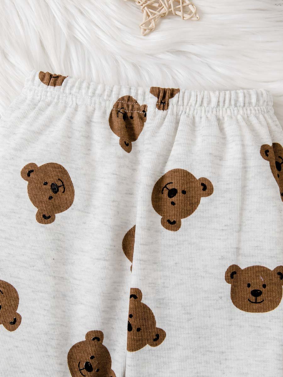 Bear Print Long Sleeve Pyjama Set