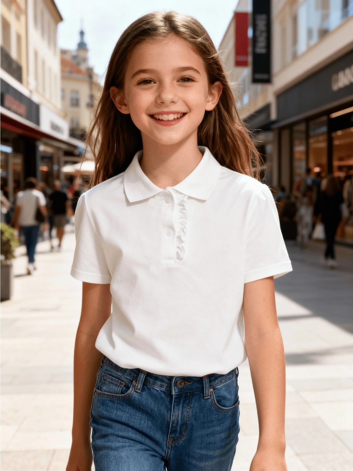 White Solid Short Sleeves Regular Shirt