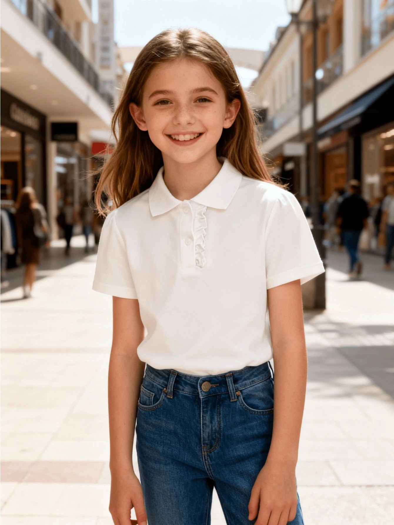 White Solid Short Sleeves Regular Shirt