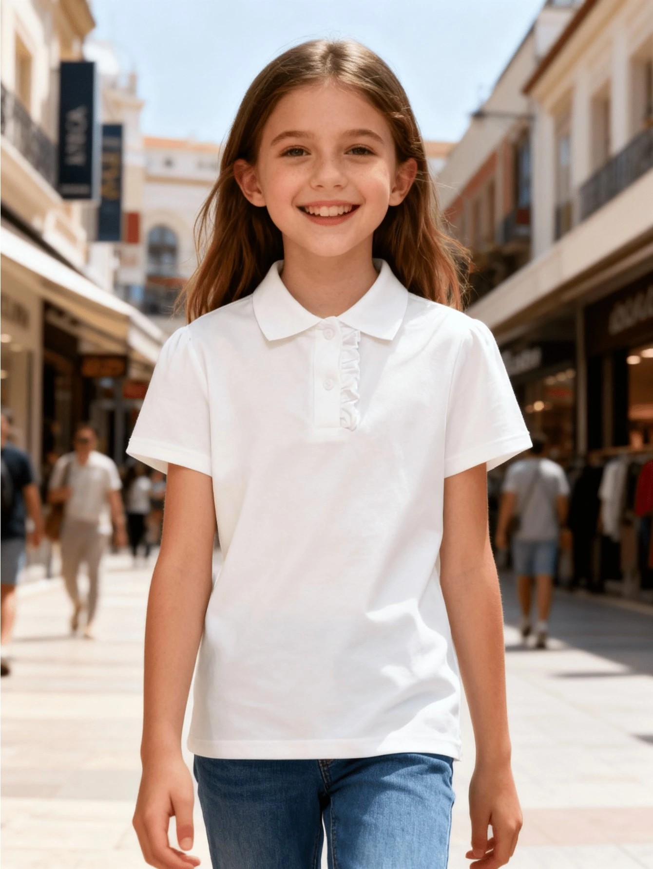White Solid Short Sleeves Regular Shirt