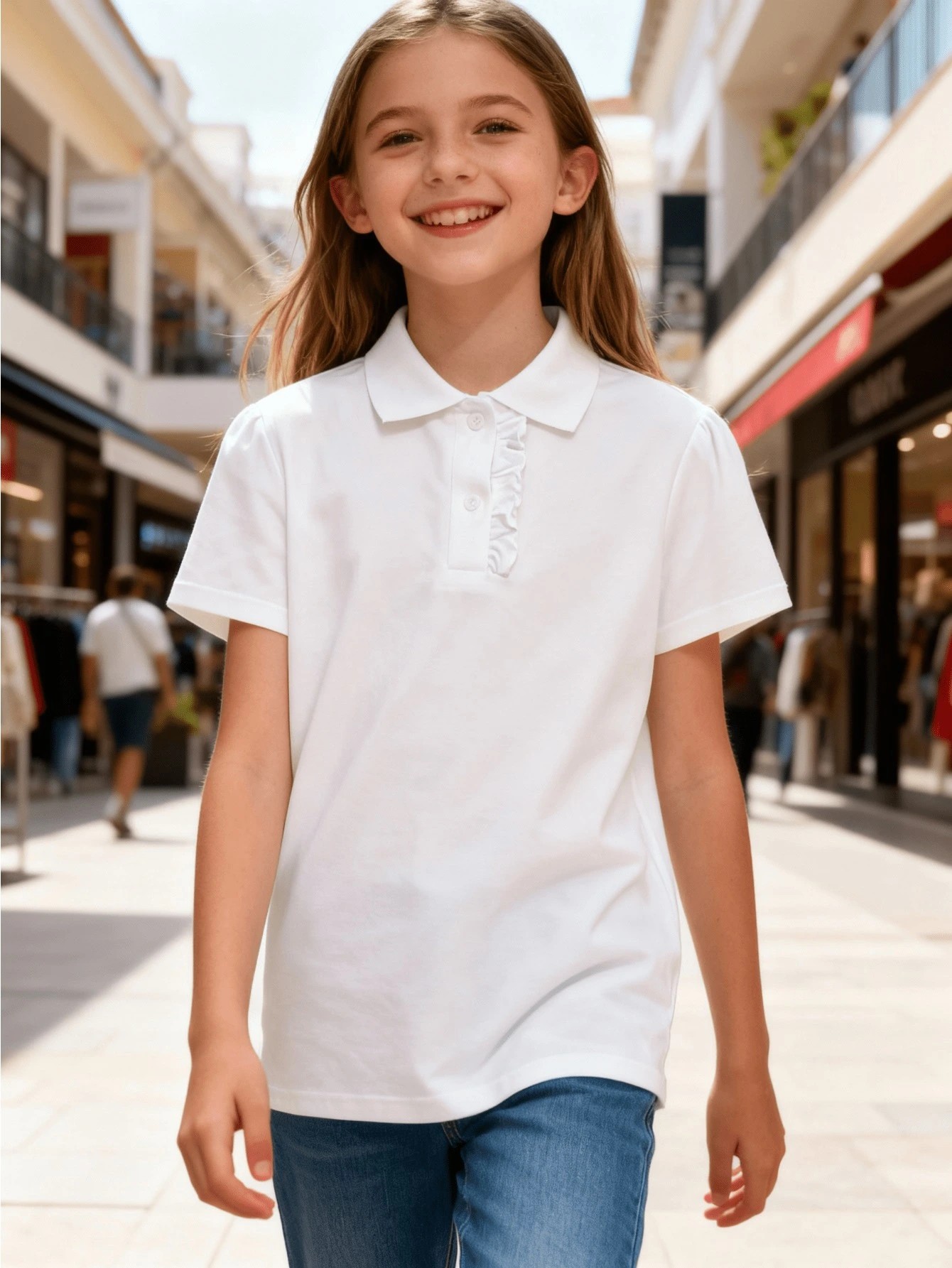 White Solid Short Sleeves Regular Shirt