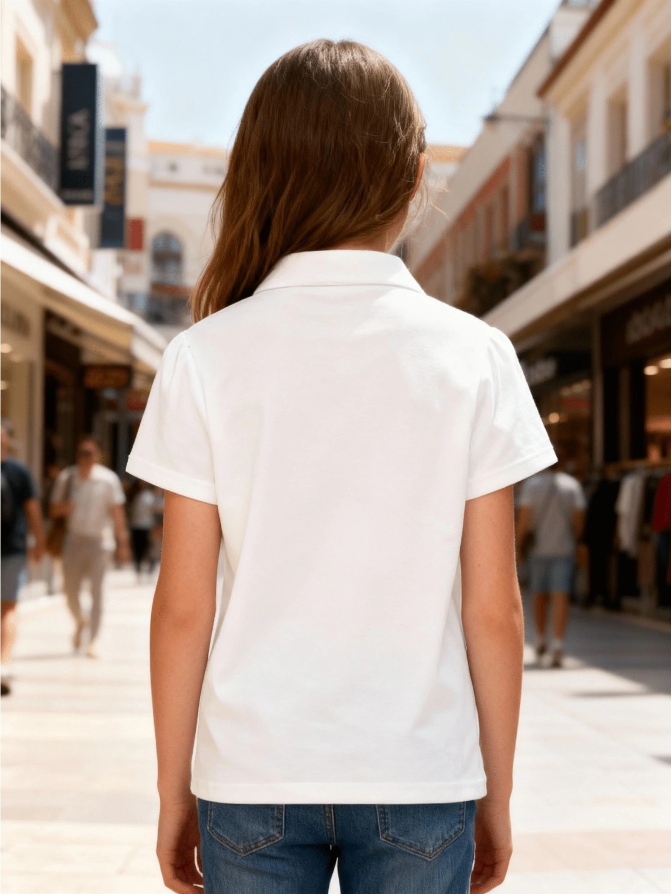 White Solid Short Sleeves Regular Shirt