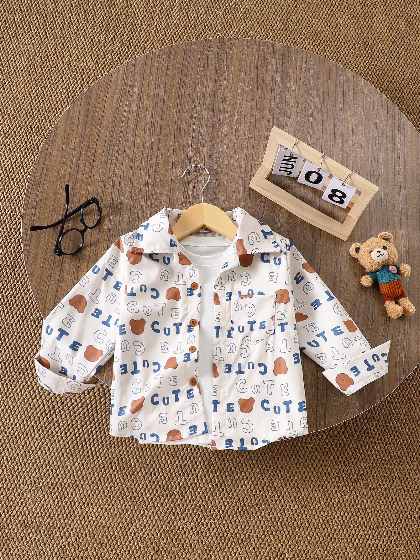 White Printed Long Sleeves Regular Shirt