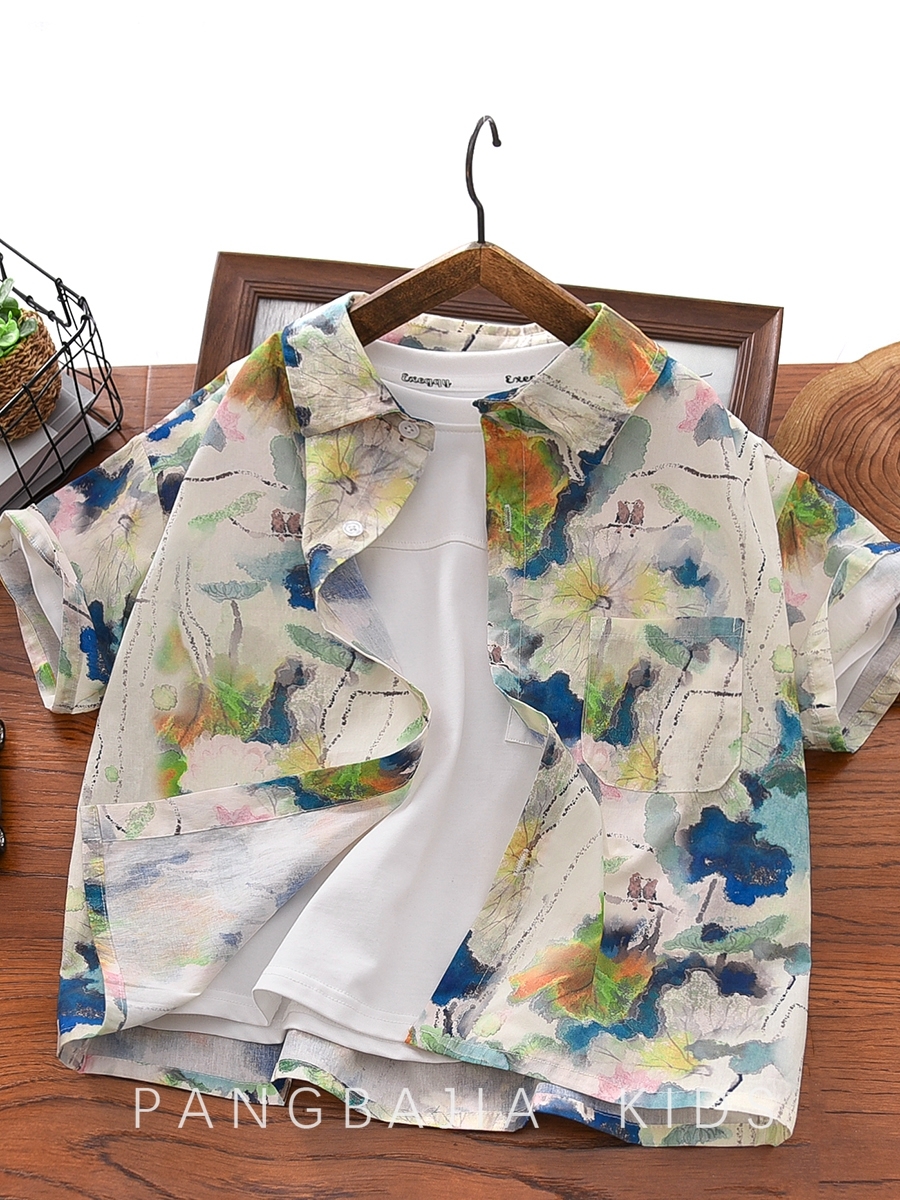 Multi Printed Short Sleeves Regular Shirt