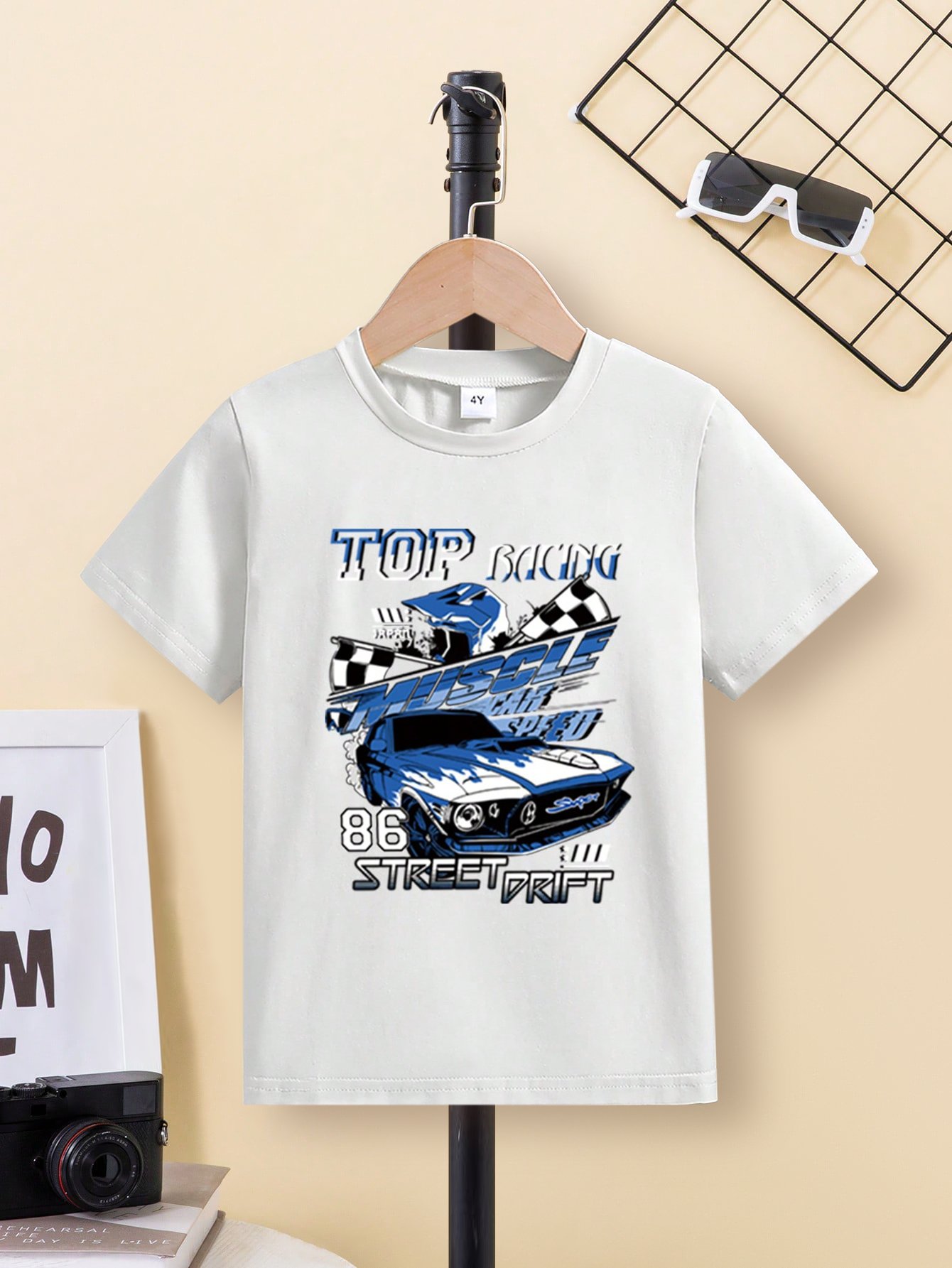 White Graphic Short Sleeves Regular T-Shirt