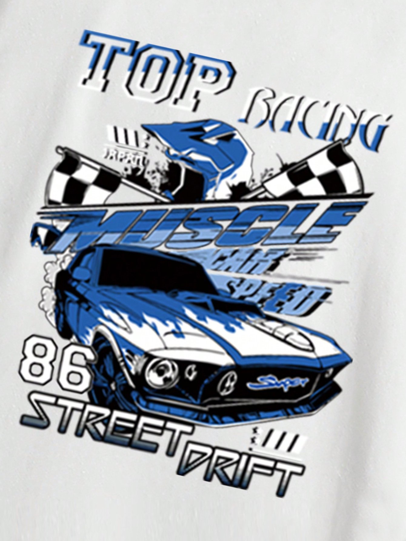White Graphic Short Sleeves Regular T-Shirt