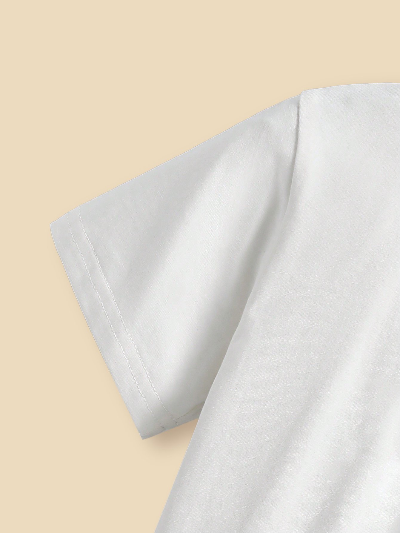 White Graphic Short Sleeves Regular T-Shirt