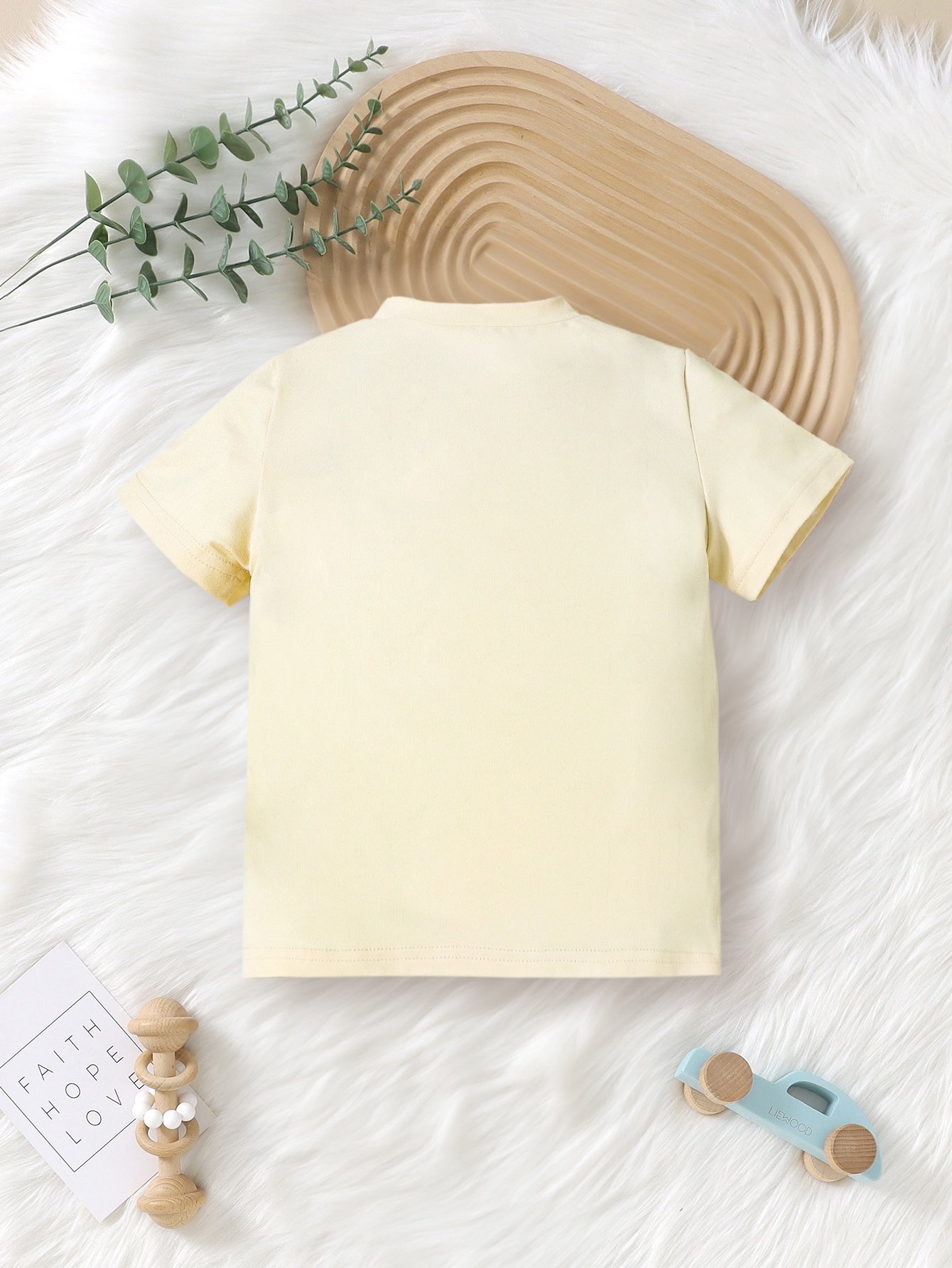 Yellow Slogan Short Sleeves Regular T-Shirt