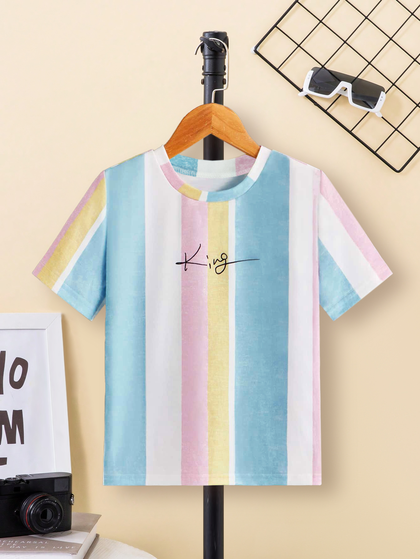 Multi Striped Short Sleeves Regular T-Shirt
