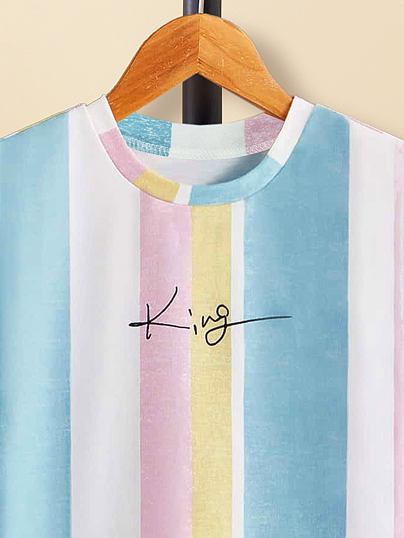Multi Striped Short Sleeves Regular T-Shirt