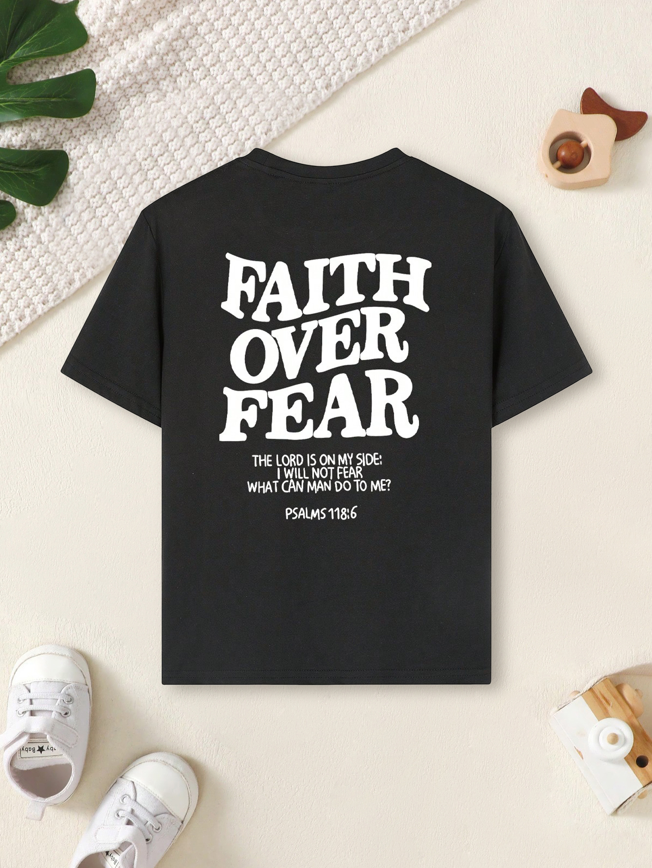 Black Graphic Short Sleeves Regular T-Shirt