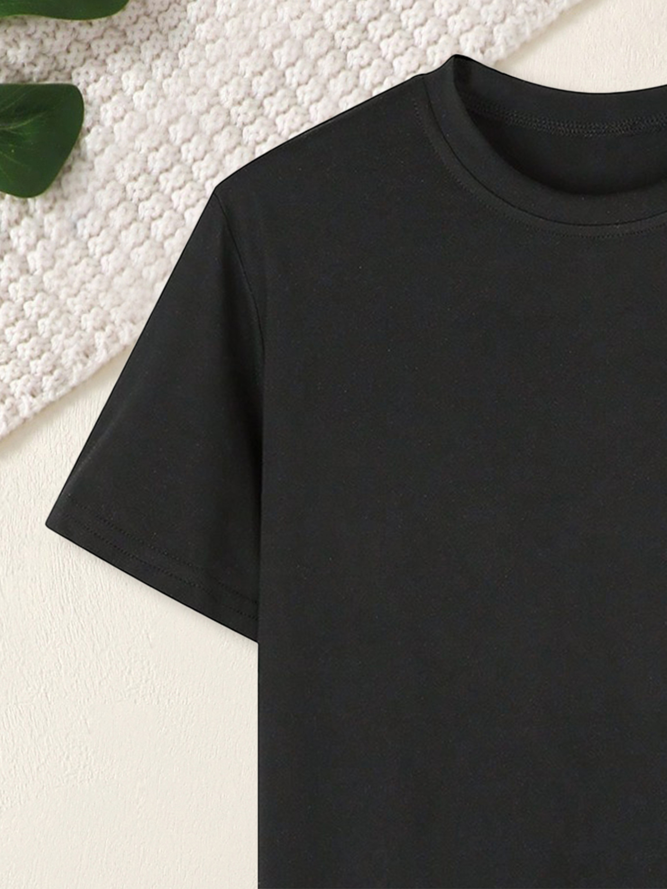 Black Graphic Short Sleeves Regular T-Shirt