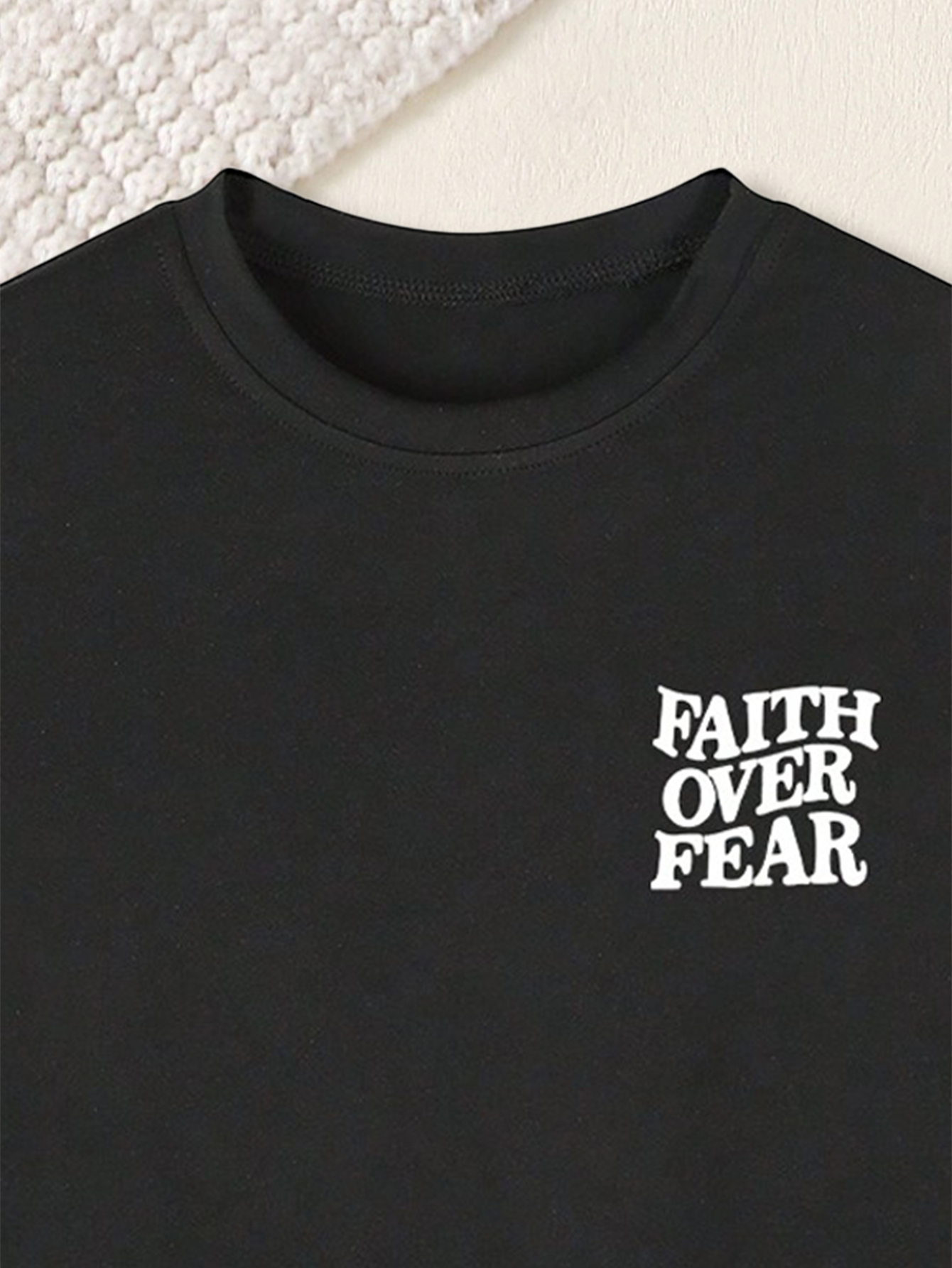 Black Graphic Short Sleeves Regular T-Shirt