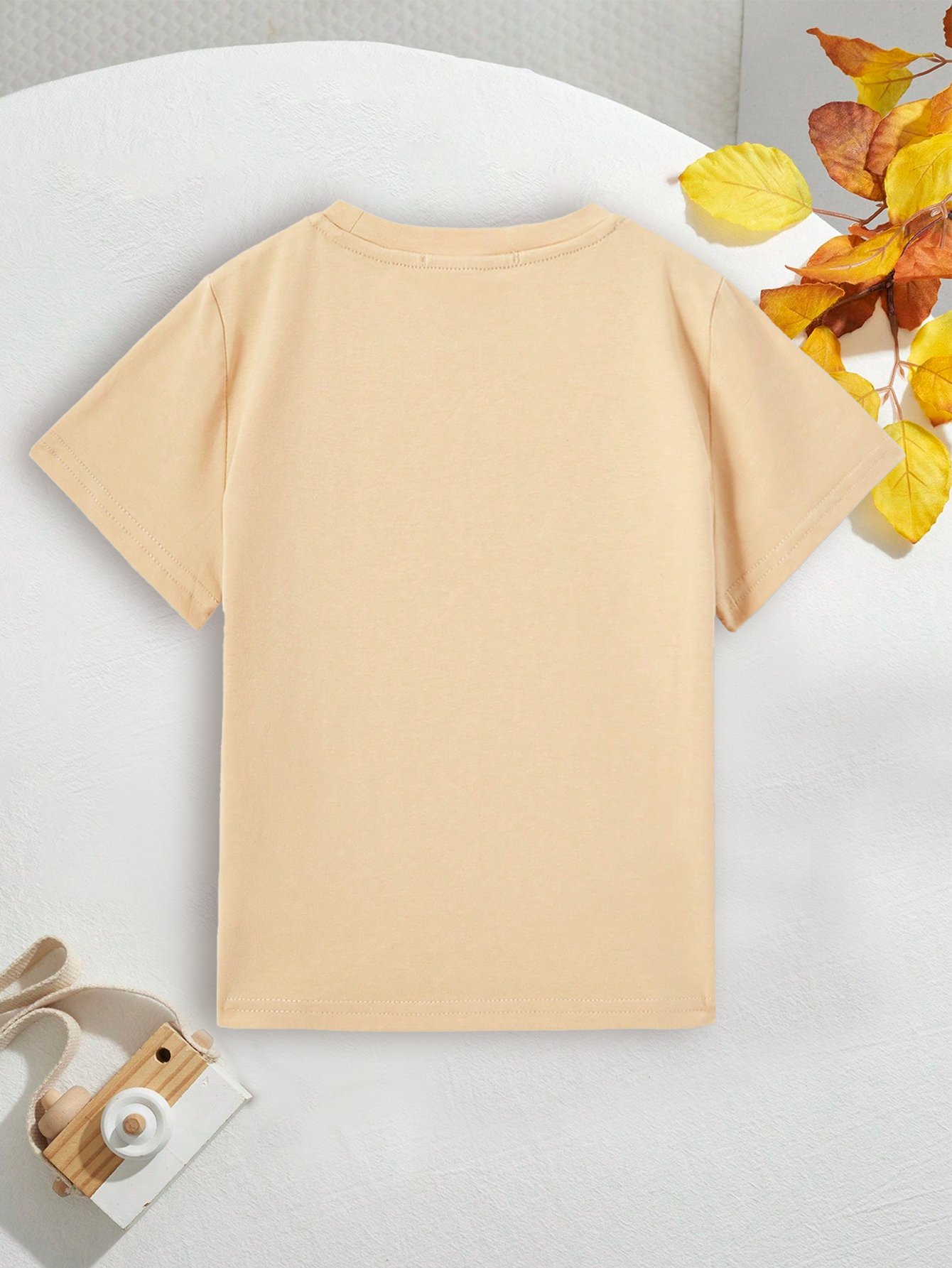 Beige Graphic Short Sleeves Regular T-Shirt