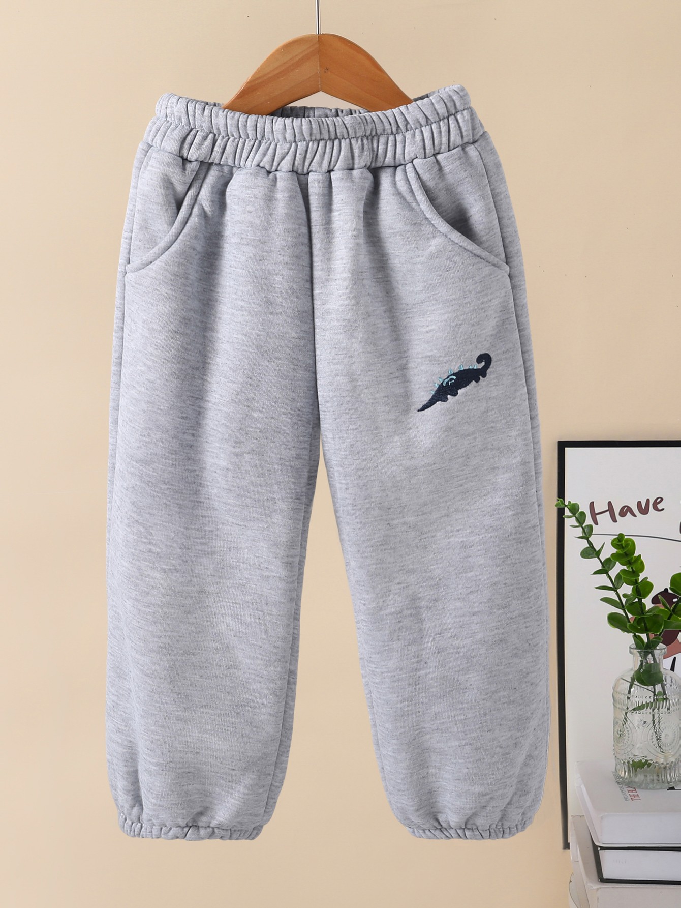 Grey Printed Regular Pants