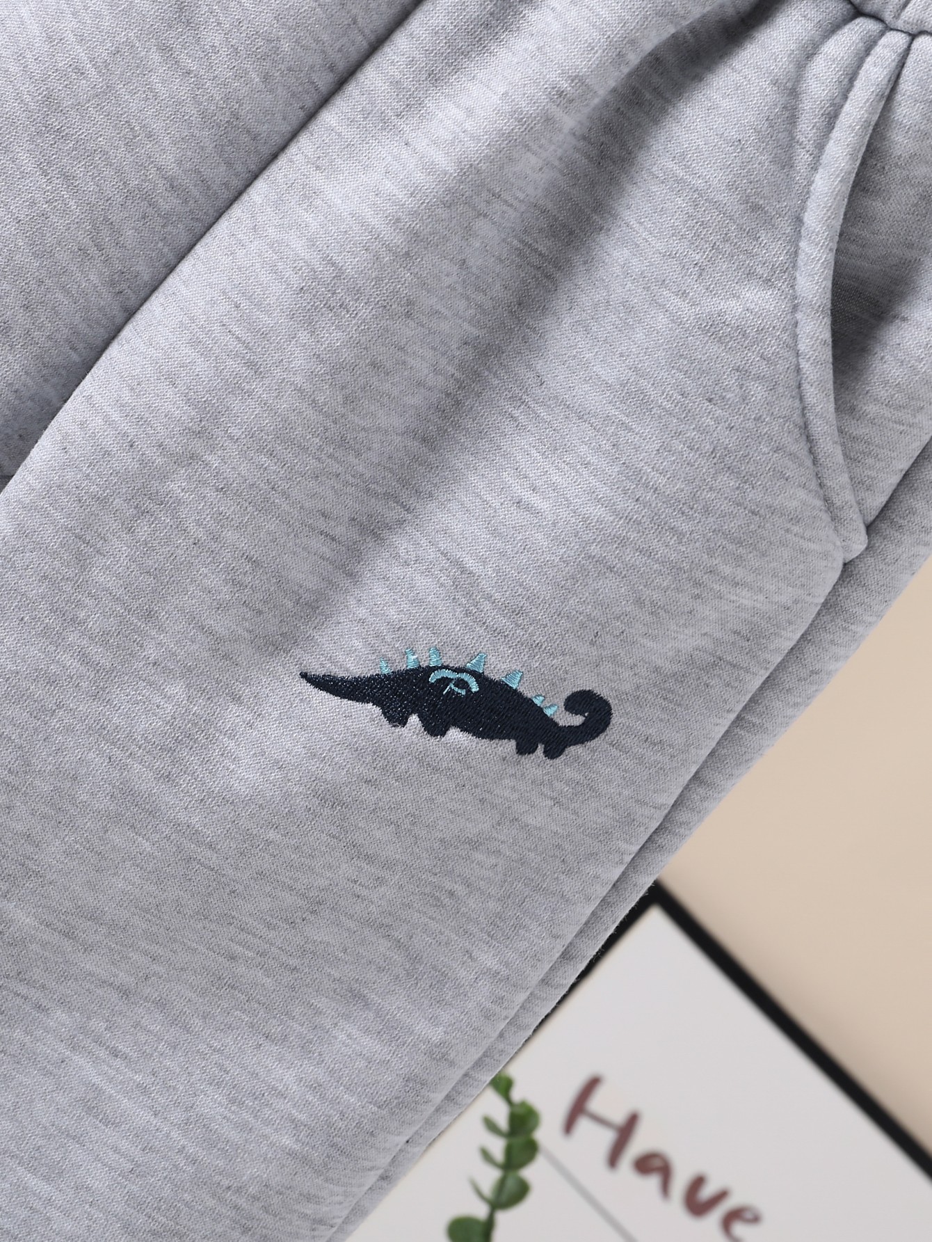 Grey Printed Regular Pants