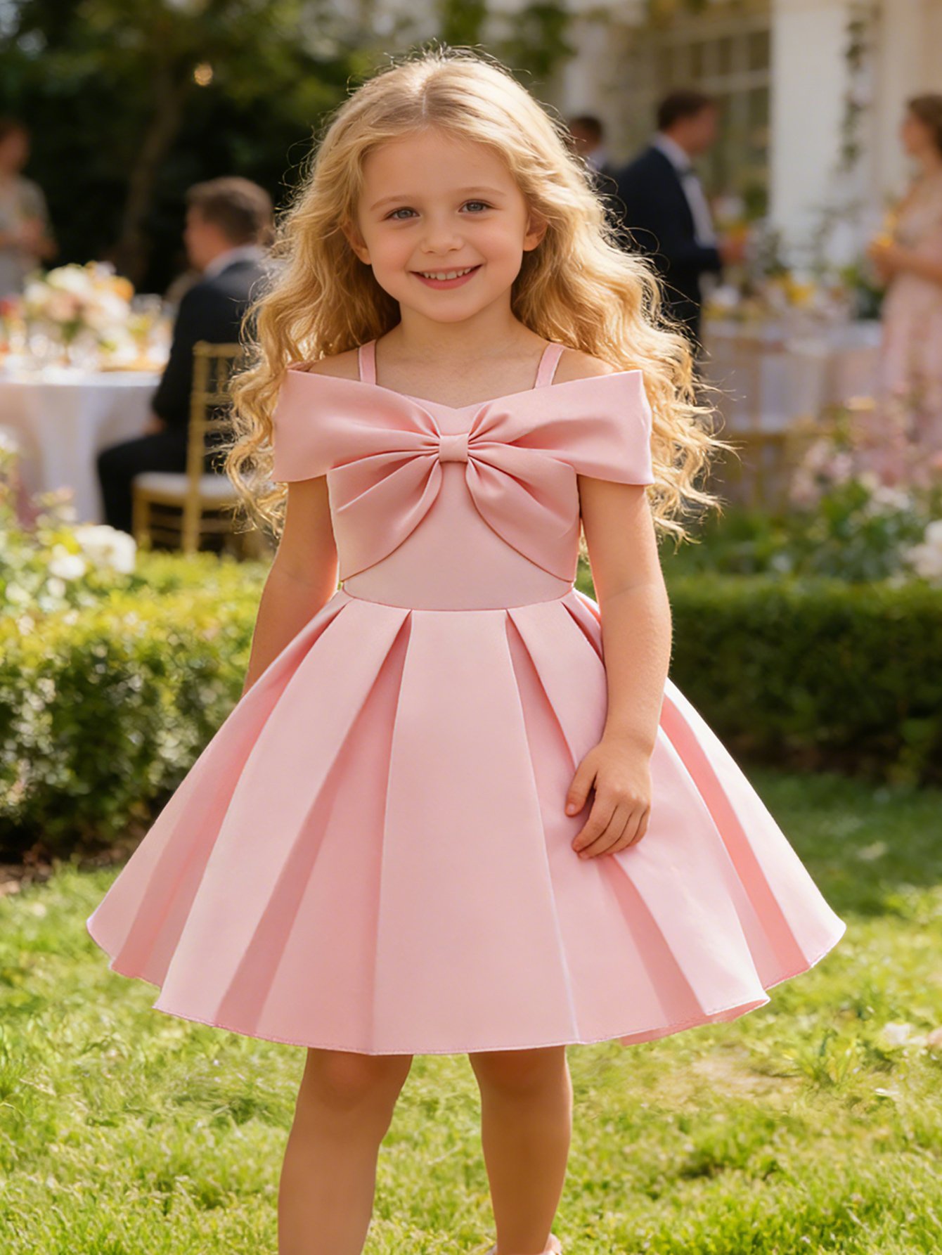 Pink A-Line Knee-Length Dress
