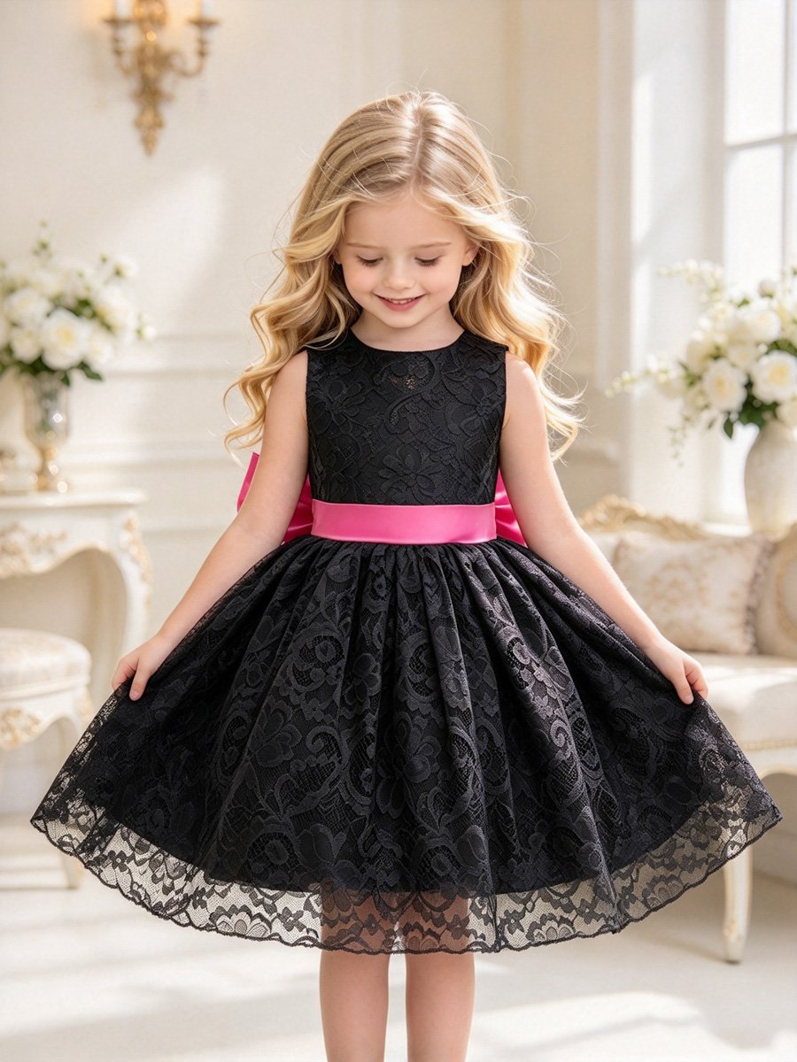 Black Lace Sleeveless Dress