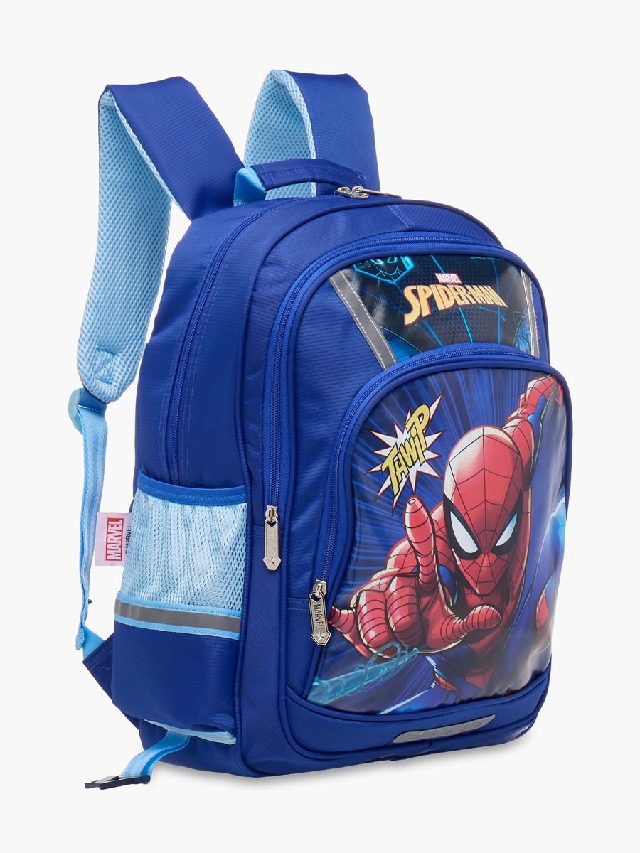 Spider-Man Print Trolley Backpack with Retractable Handle - 16 inches