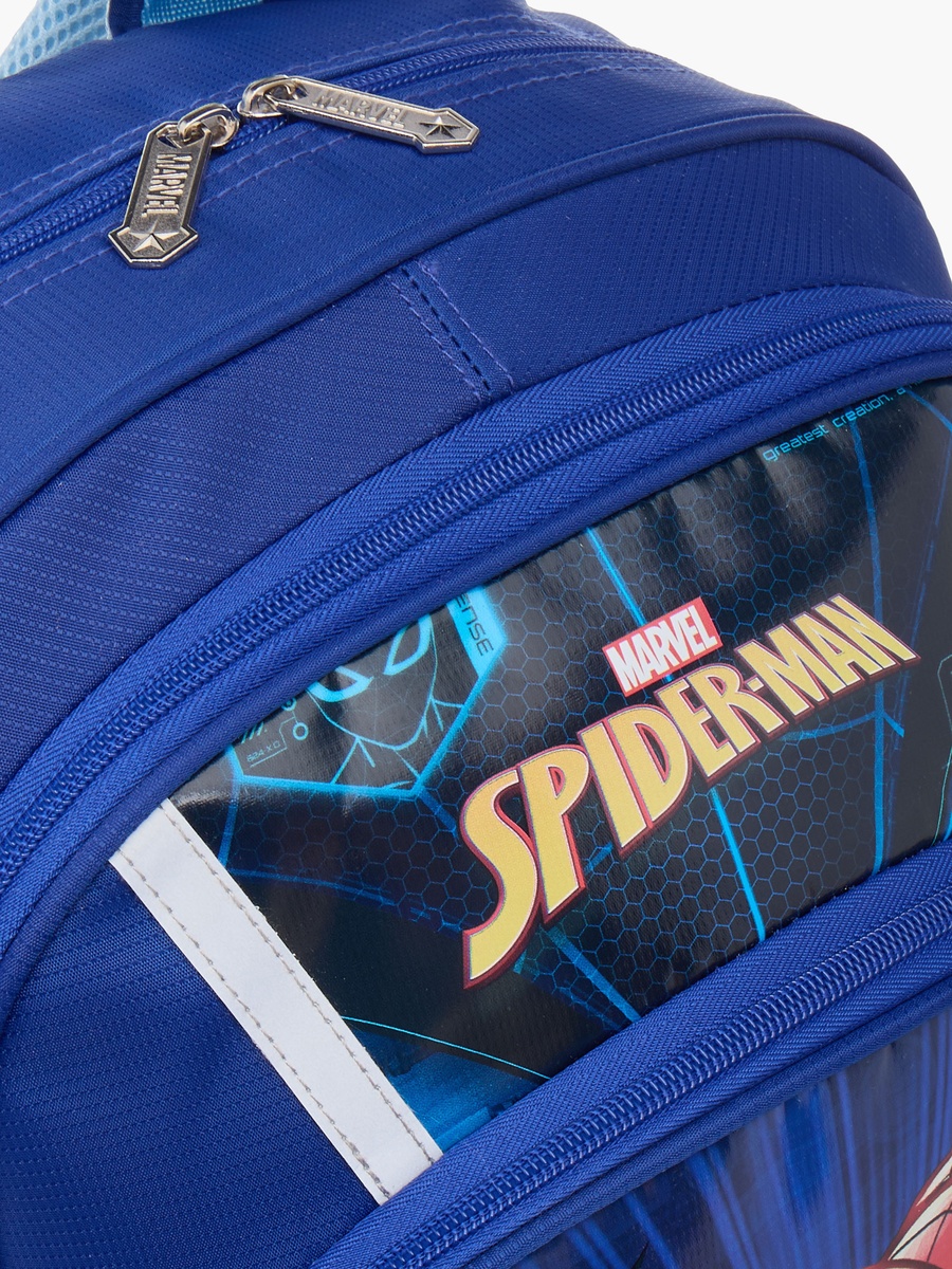 Spider-Man Print Trolley Backpack with Retractable Handle - 16 inches