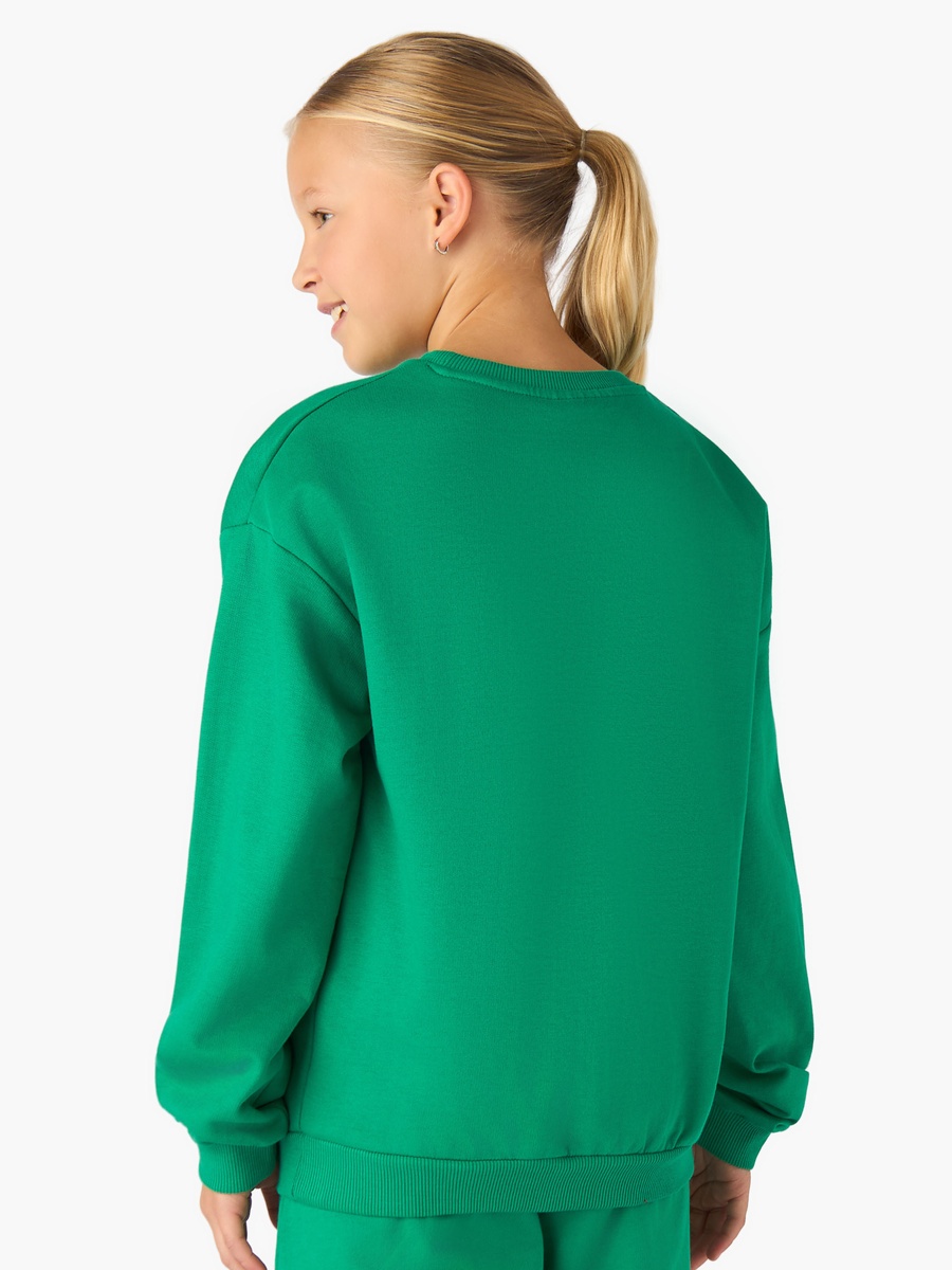Girls Crew Neck Sweatshirt with UAE National Day Print - Cotton - Long Sleeves