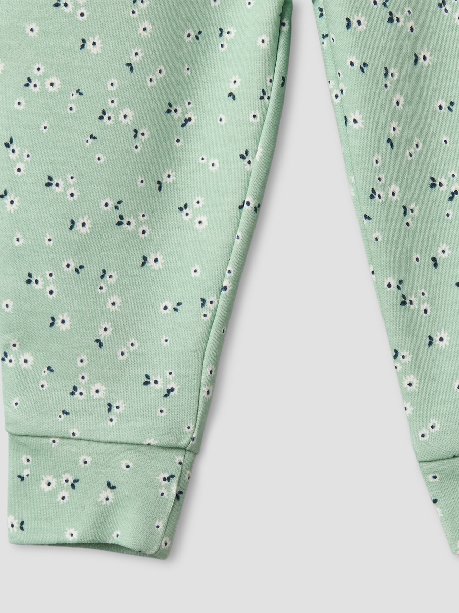 Cotton Round Neck Long Sleeves Pyjama Set with Floral Print