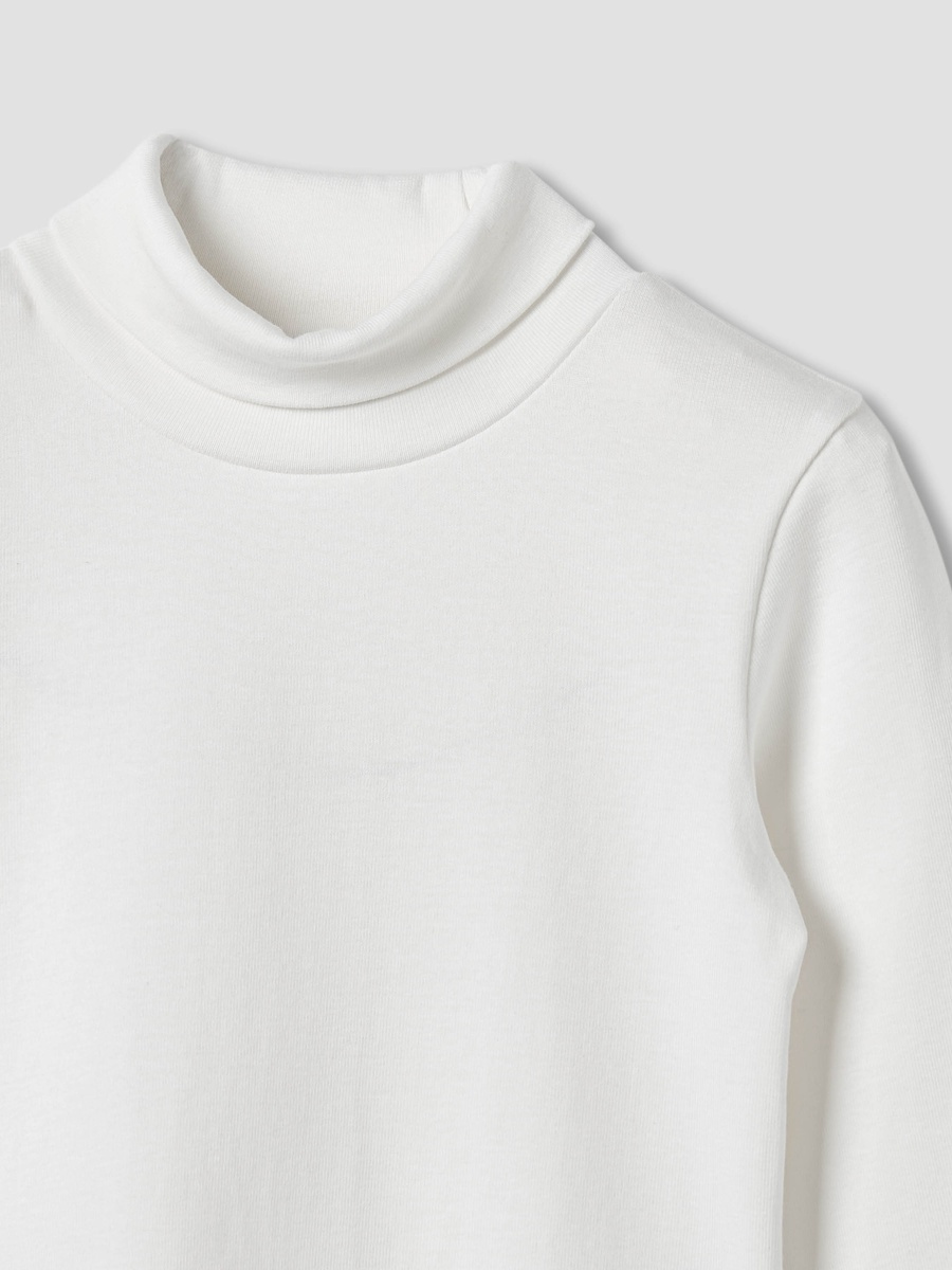 Solid Turtle Neck T-Shirt with Long Sleeves - Set of 2