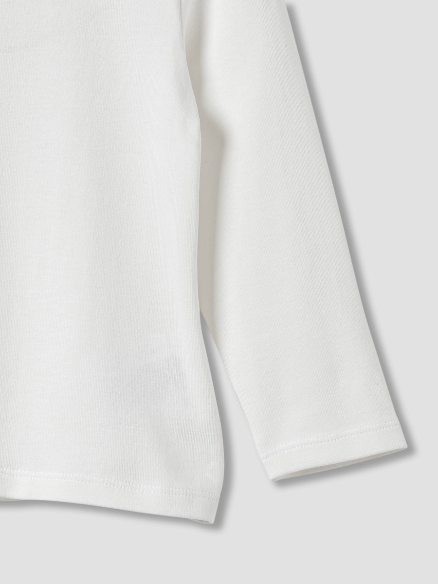Solid Turtle Neck T-Shirt with Long Sleeves - Set of 2