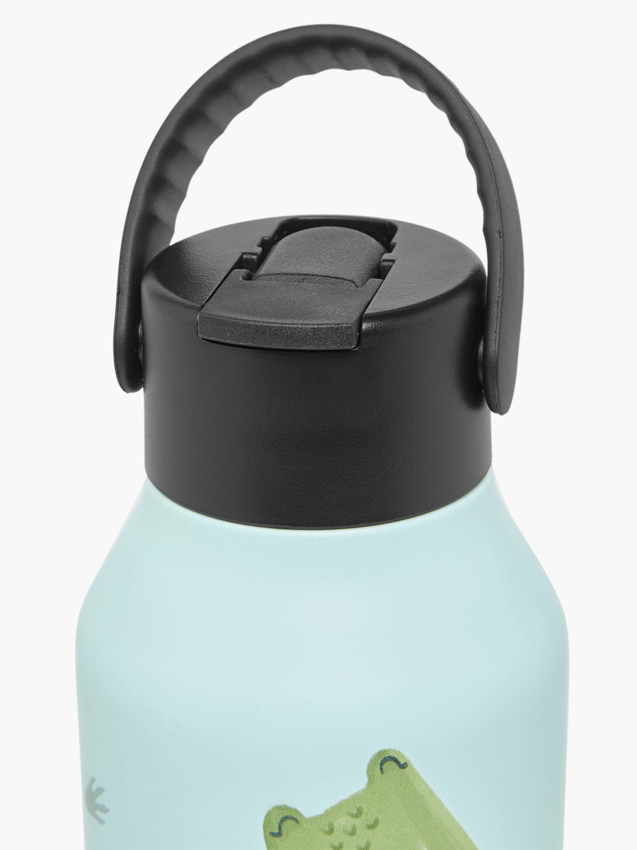 Alligator Print Stainless Steel Sipper Water Bottle with Cleaning Brush - 350 ml