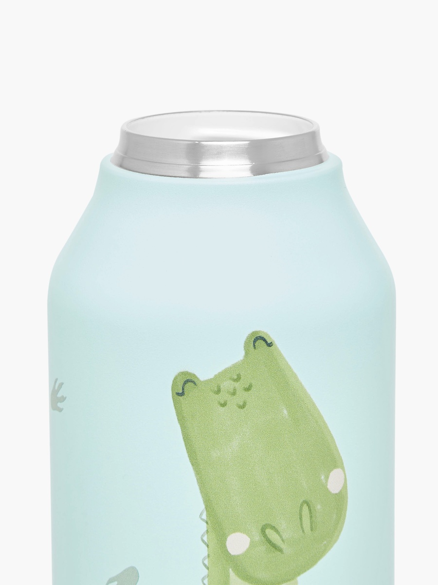 Alligator Print Stainless Steel Sipper Water Bottle with Cleaning Brush - 350 ml