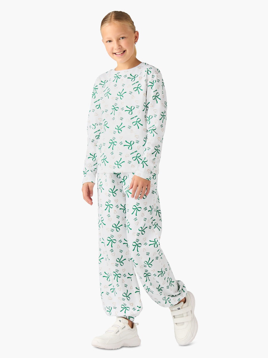 Cotton Drawstring Waist Joggers with UAE National Day Print