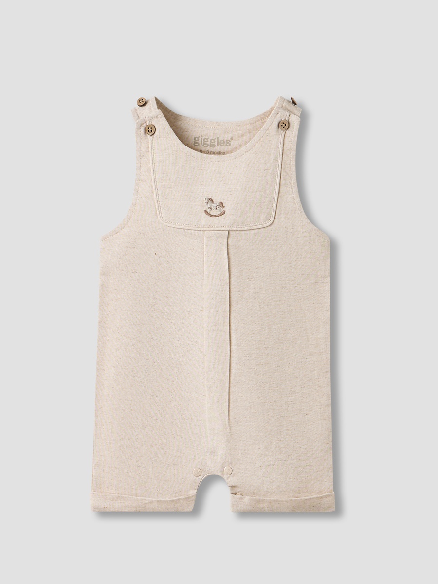 Solid Dungarees with T-Shirt