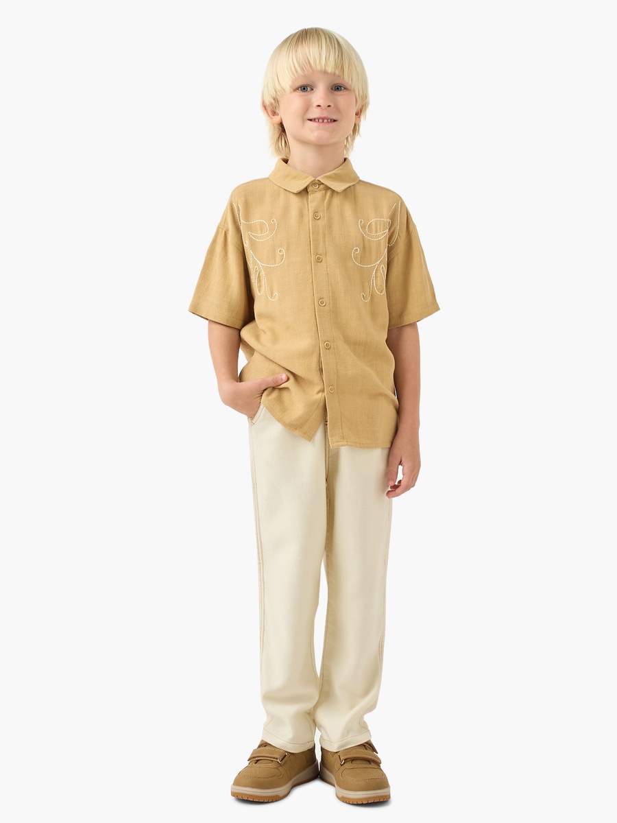 Pull-On Pants with Pockets, Drawstring Elastic Waistband