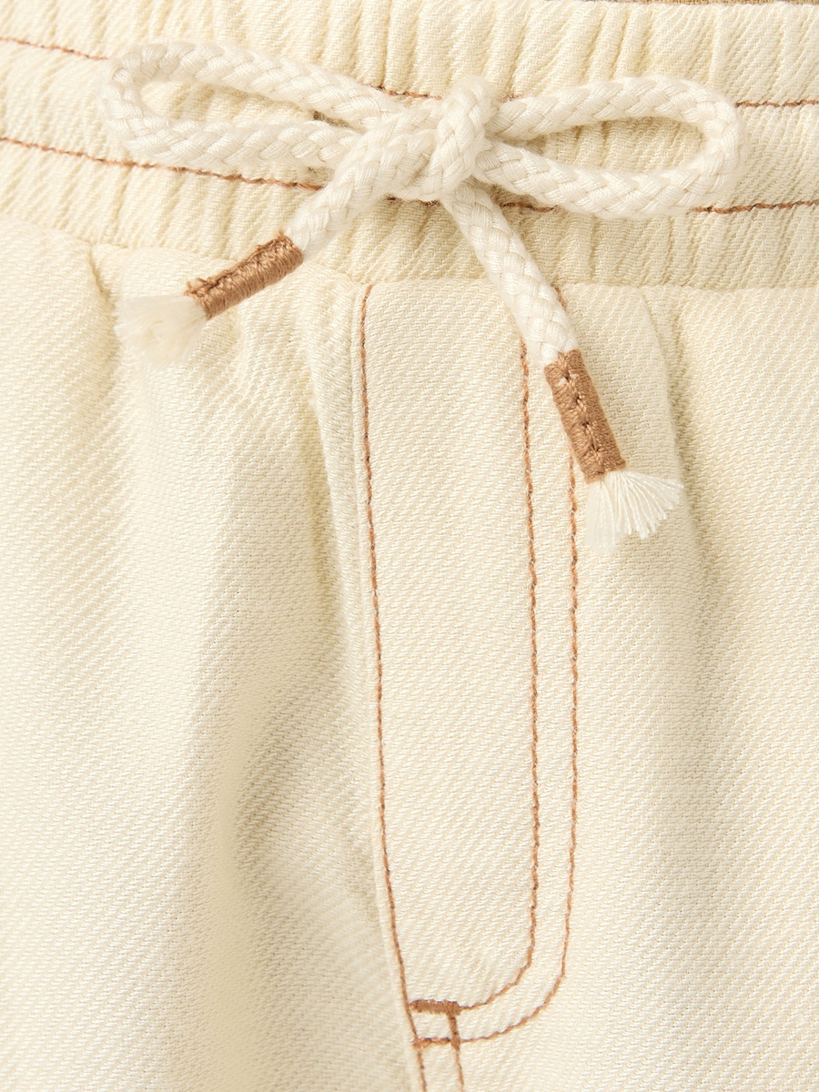 Pull-On Pants with Pockets, Drawstring Elastic Waistband