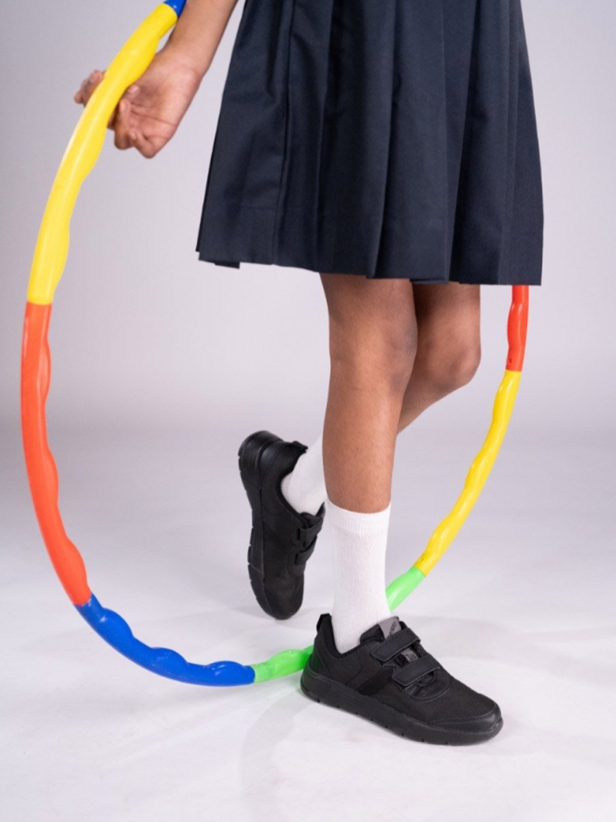 Black Velcro School Shoes for Kids