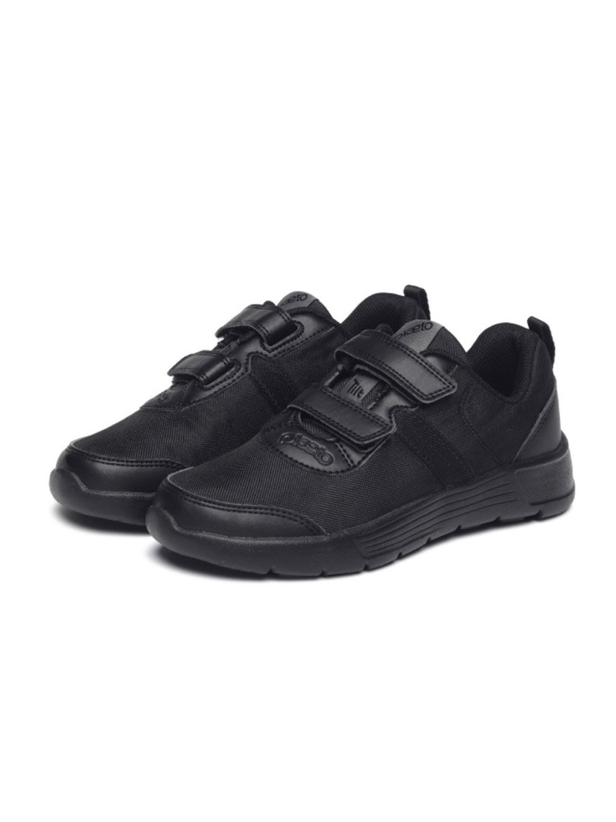 Black Velcro School Shoes for Kids