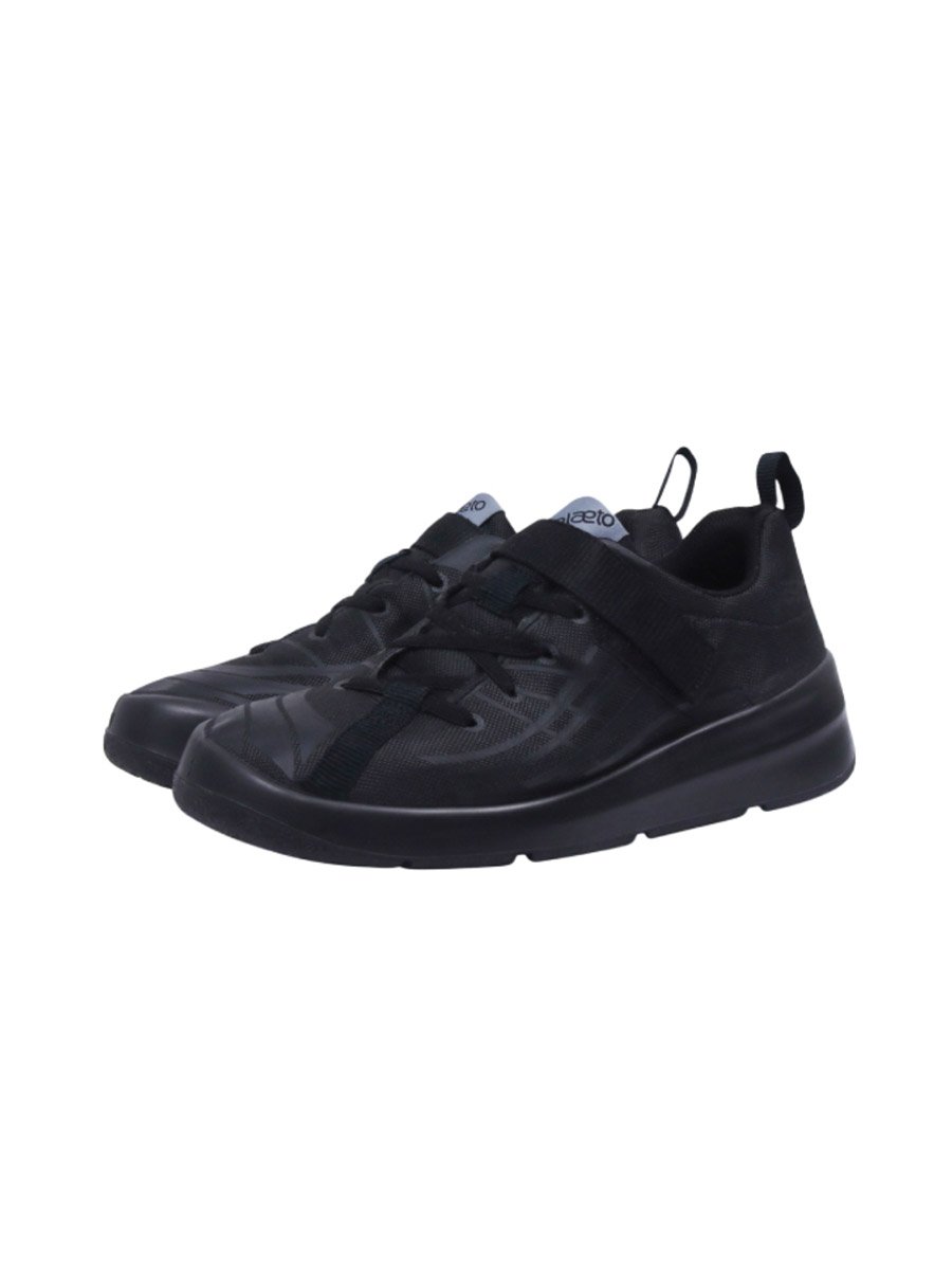 Nova Black Casual School Shoes for Kids - Hook and Loop Fastening