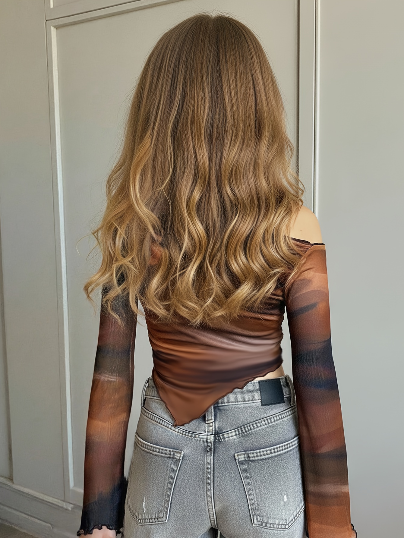 Girls One-Shoulder Long-Sleeve Knit Top