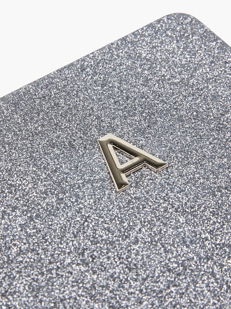 Initial A Glitter Design Hardcover Notebook