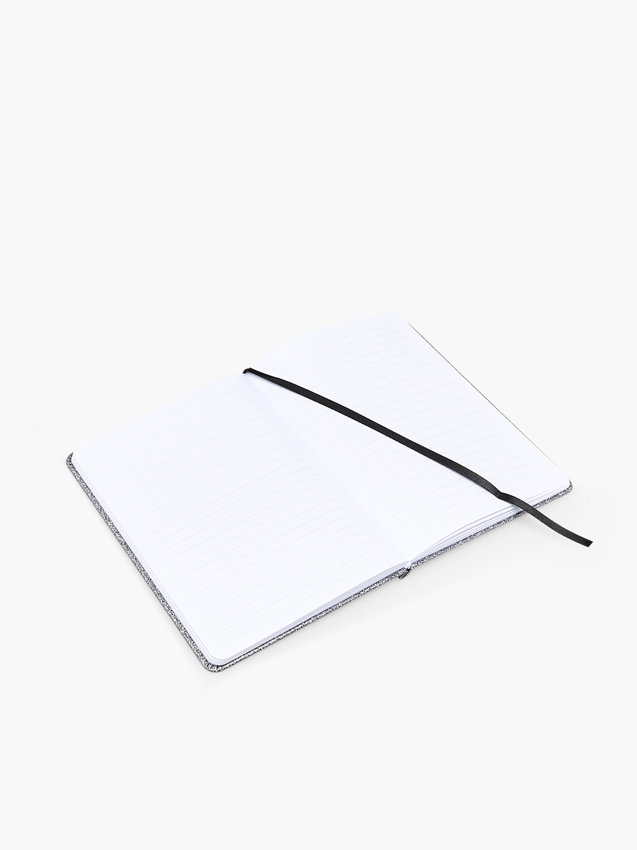 Initial A Glitter Design Hardcover Notebook