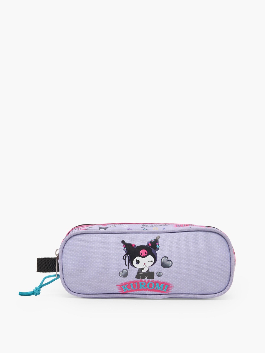 Kuromi Print Pencil Pouch with 2 Compartment