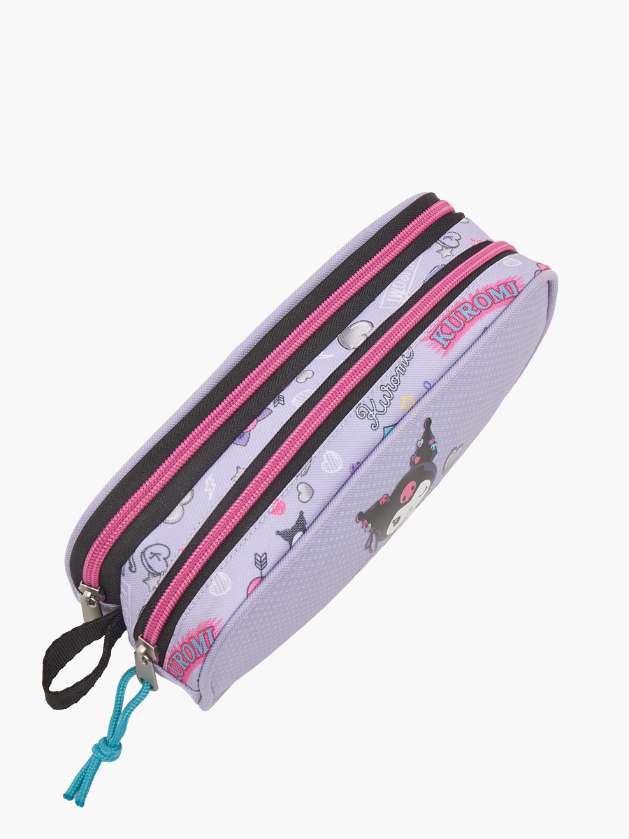 Kuromi Print Pencil Pouch with 2 Compartment