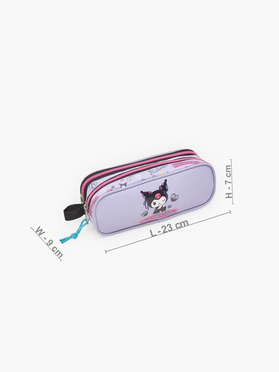 Kuromi Print Pencil Pouch with 2 Compartment