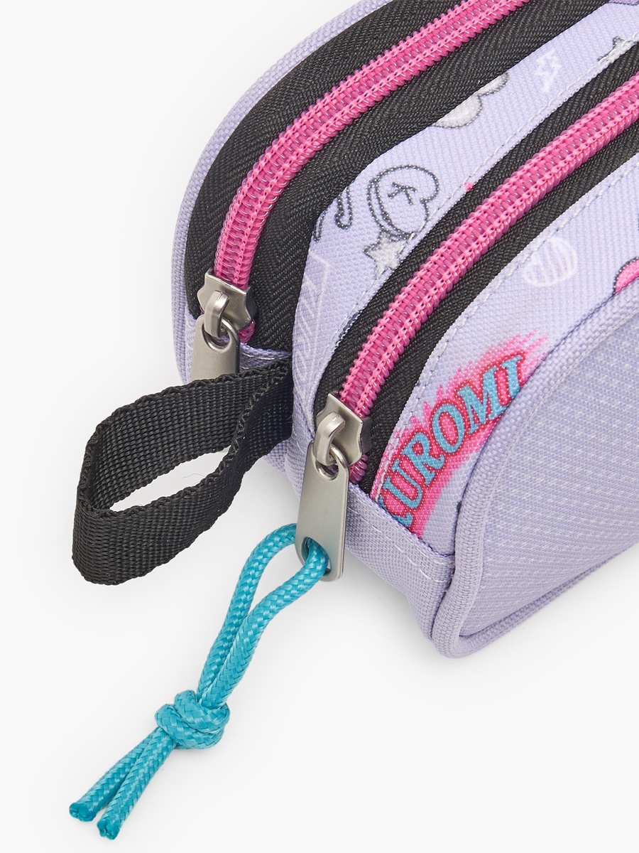 Kuromi Print Pencil Pouch with 2 Compartment
