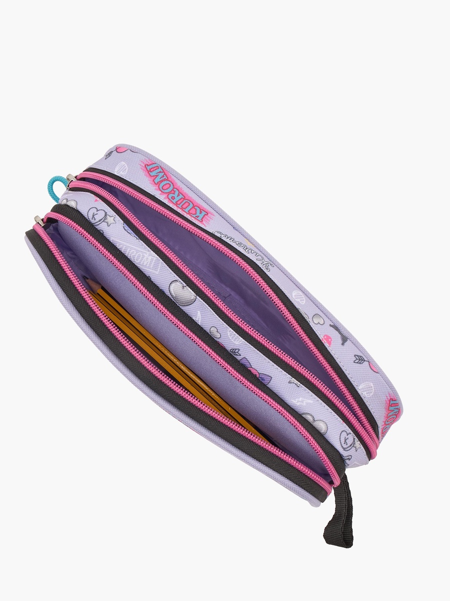 Kuromi Print Pencil Pouch with 2 Compartment