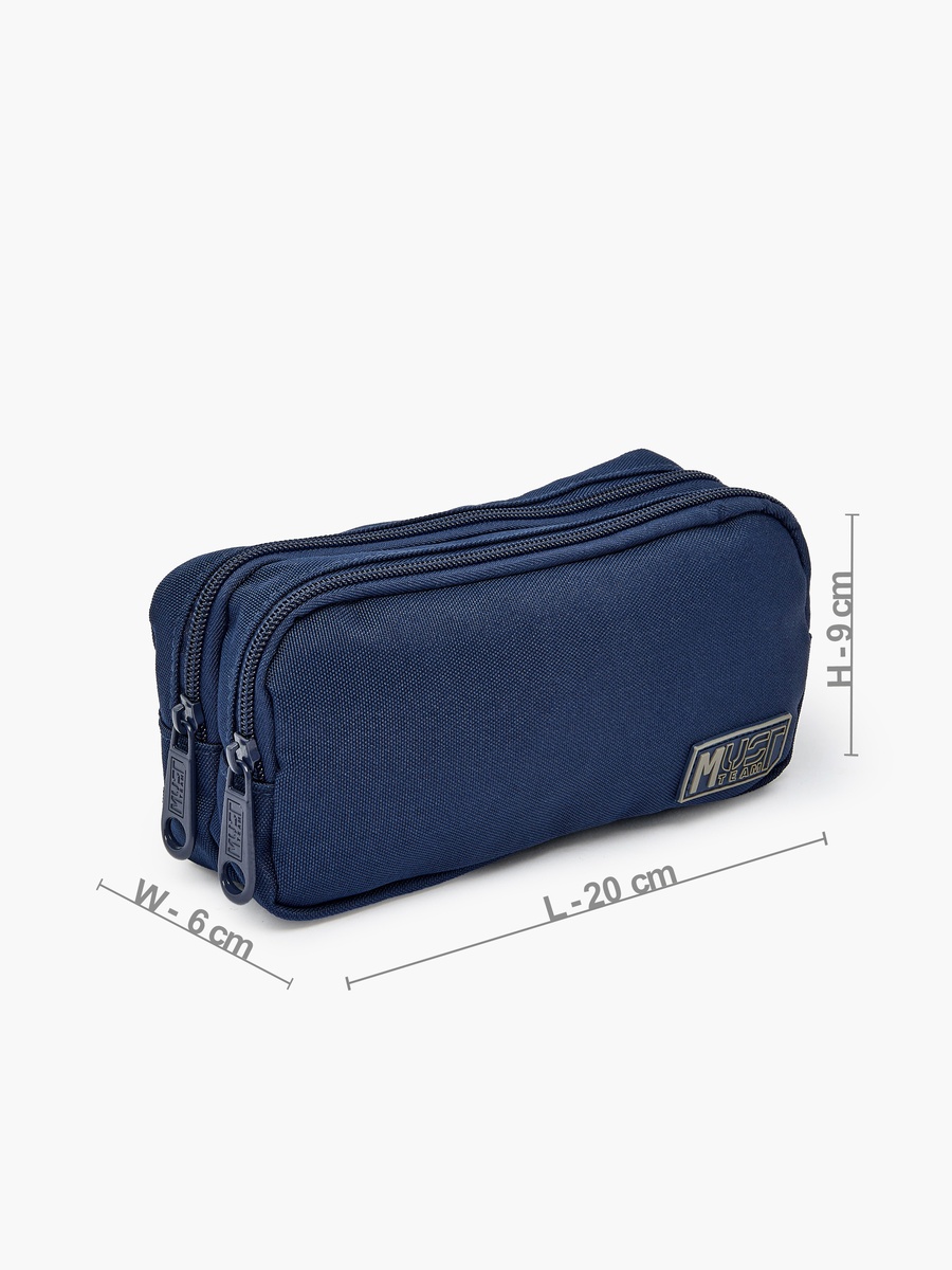 Solid Pencil Pouch with 2 Compartments