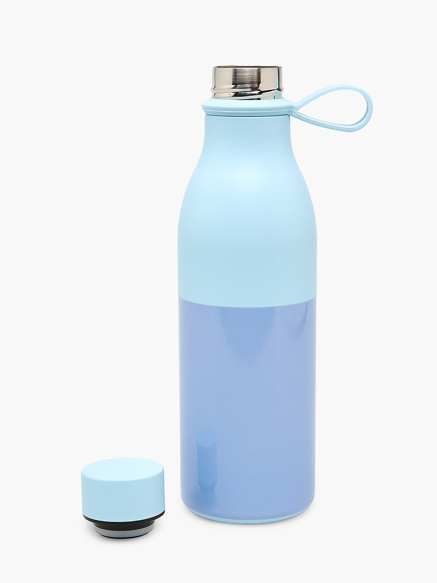 Stainless Steel Double Wall Insulated Water Bottle with Silicone Handle - 500 ml