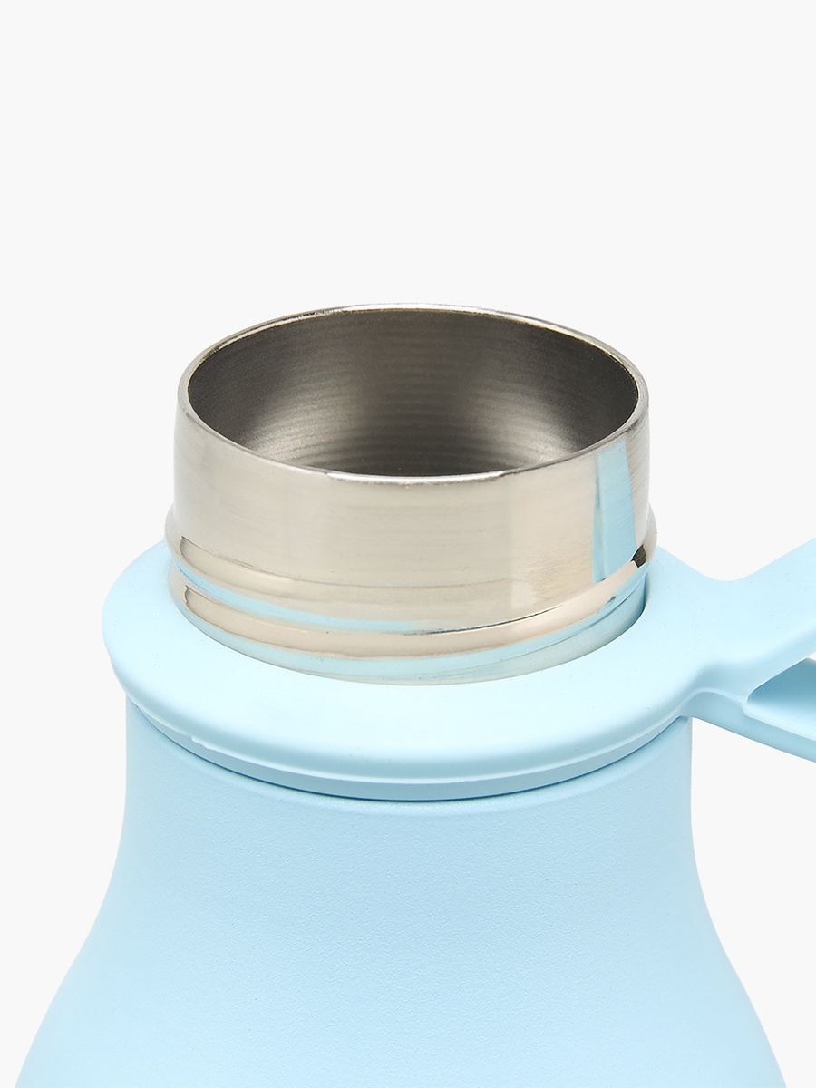 Stainless Steel Double Wall Insulated Water Bottle with Silicone Handle - 500 ml